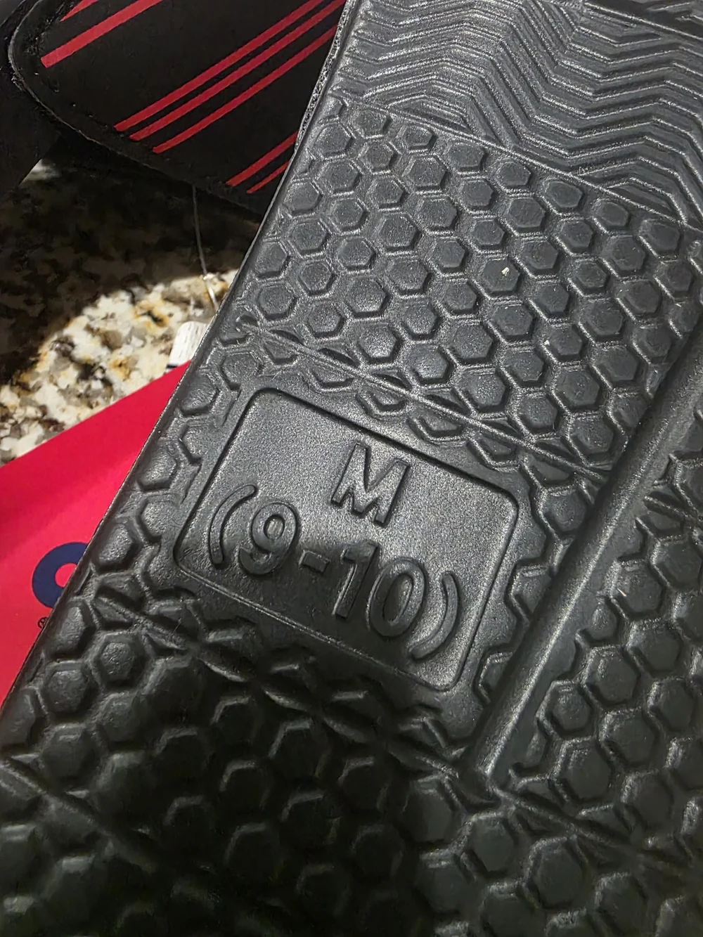 Men's GEORGIA Black & Red Slide Sandals